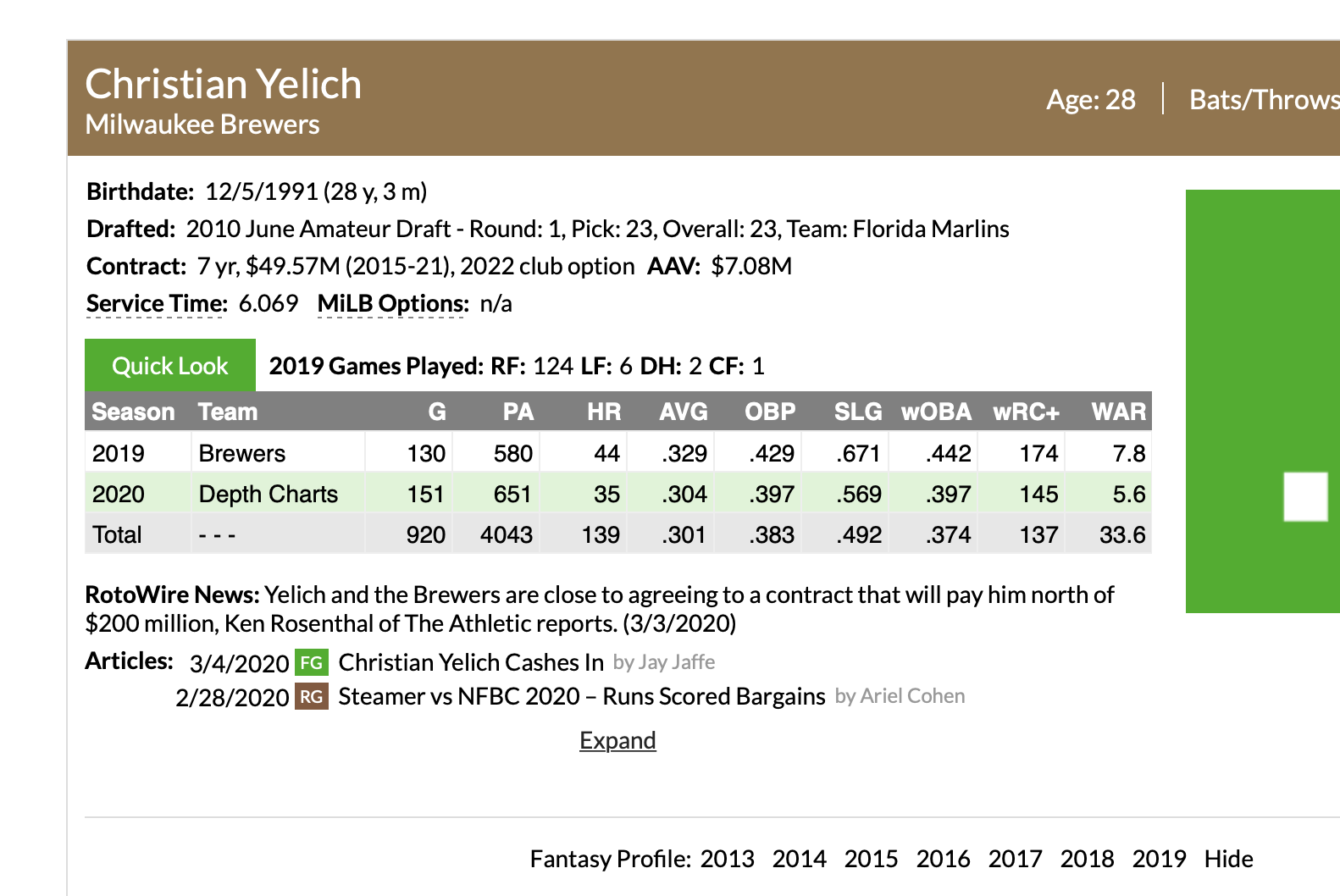 Milwaukee Brewers were big winners at trade deadline according to  statistical website Fangraphs