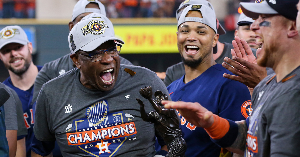 After 2,144 wins, Dusty Baker finally gets the World Series party he  deserves, World Series