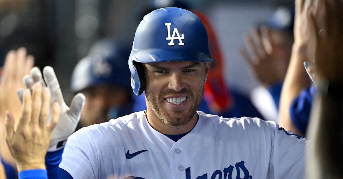 Atlanta, United States. 16th Oct, 2021. Atlanta Braves right fielder Joc  Pederson high fives teammates during team introductions prior to playing  the Los Angeles Dodgers in game one of the MLB NLCS