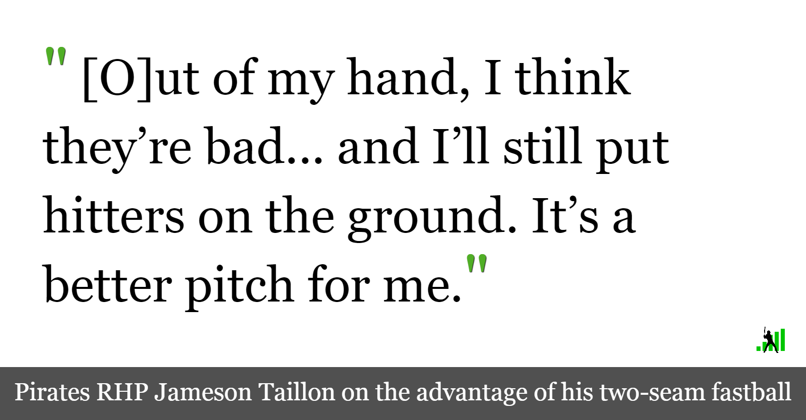 Jameson Taillon on Switching Seams and Missing Bats FanGraphs Baseball