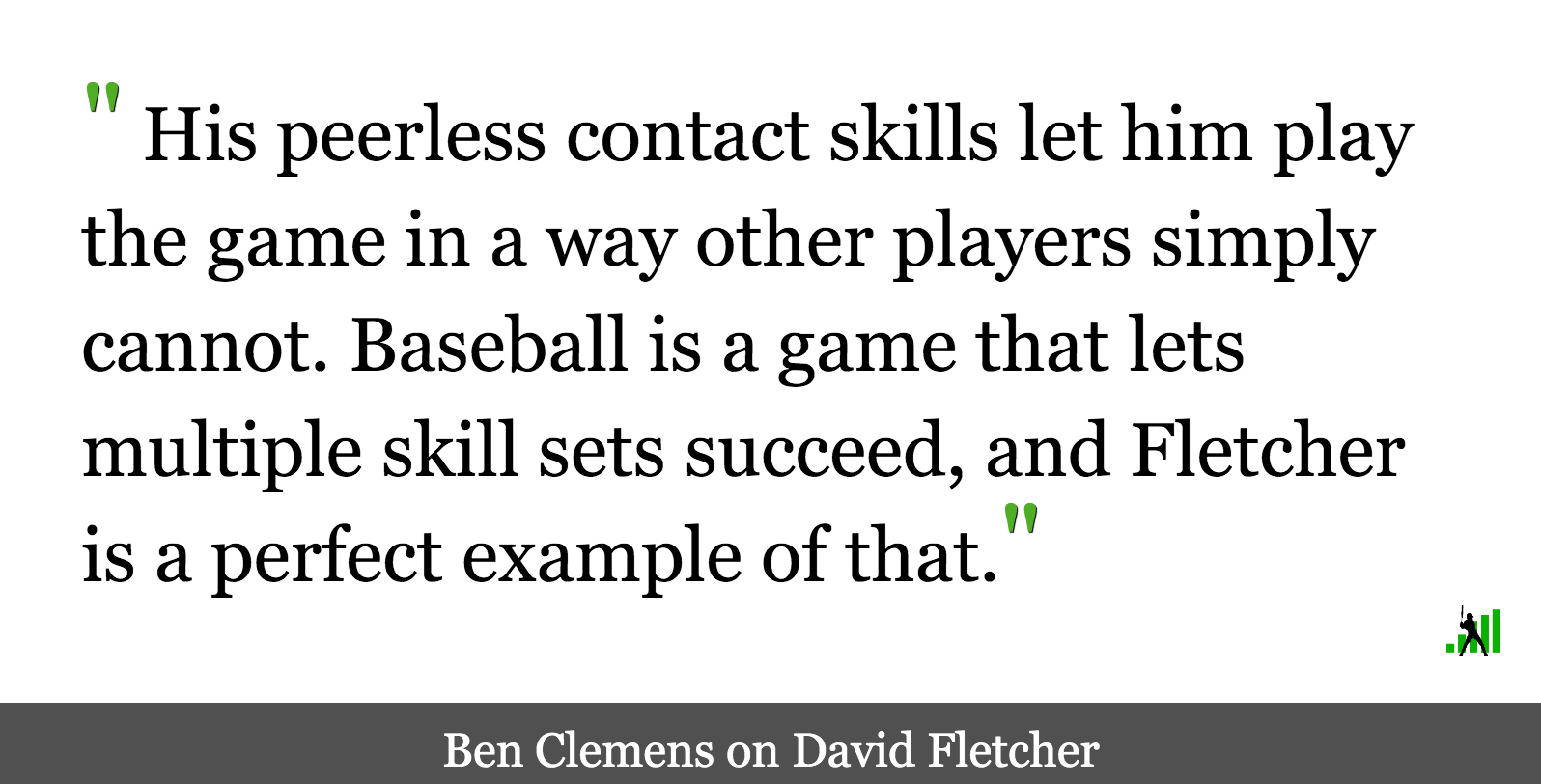 David Fletcher, Anachronism FanGraphs Baseball