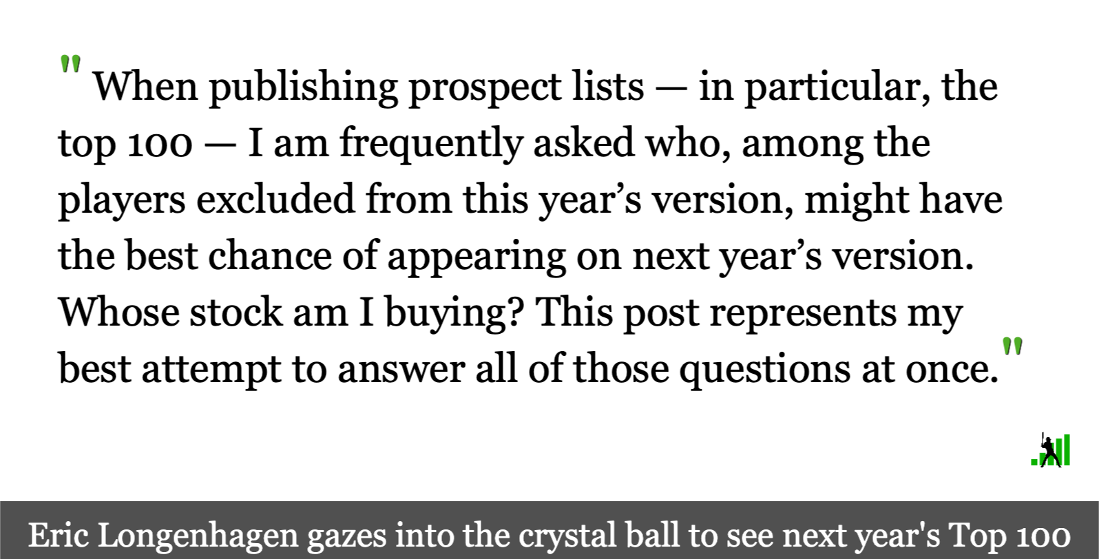 Picks to Click Who I Expect to Make the 2021 Top 100 FanGraphs Baseball