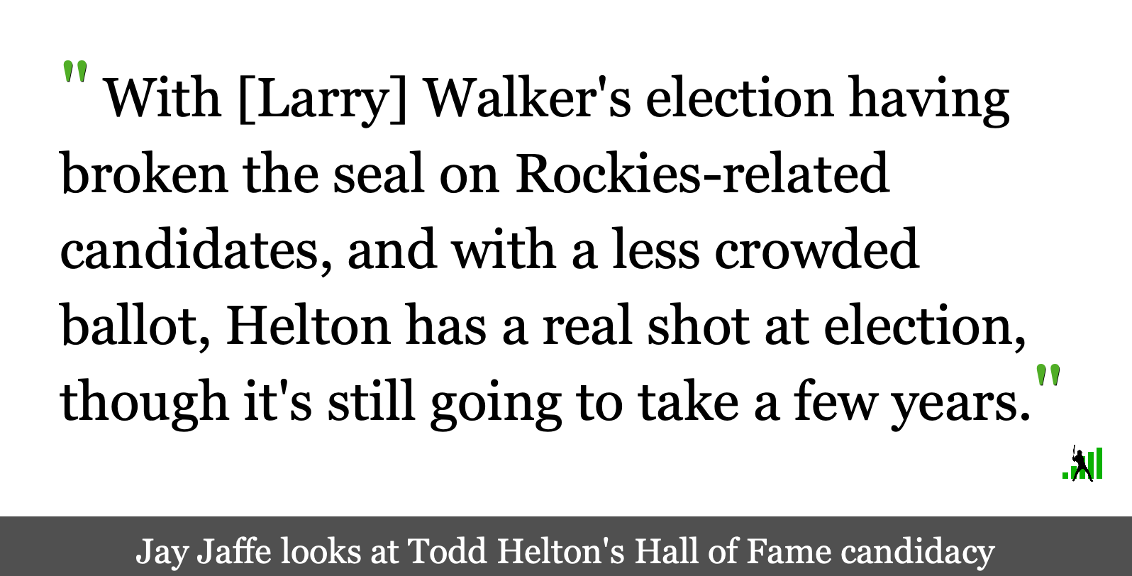 Todd Helton 2022 Hall of Fame ballot debate